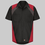 Men's Tri-Color Short Sleeve Shop Shirt