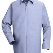 Men's Specialized Pocketless Poplin Long Sleeve Work Shirt