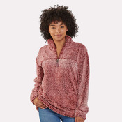 Unisex Sherpa Fleece Quarter-Zip Pullover