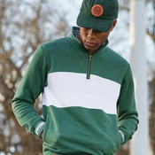 Men's All-American Fleece Colorblocked Quarter-Zip Sweatshirt